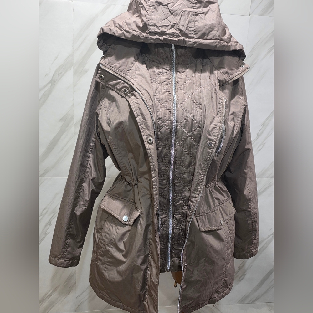 Harve Benard Jacket Women's Size M  Zip-Front Hooded Anorak w/Vestee